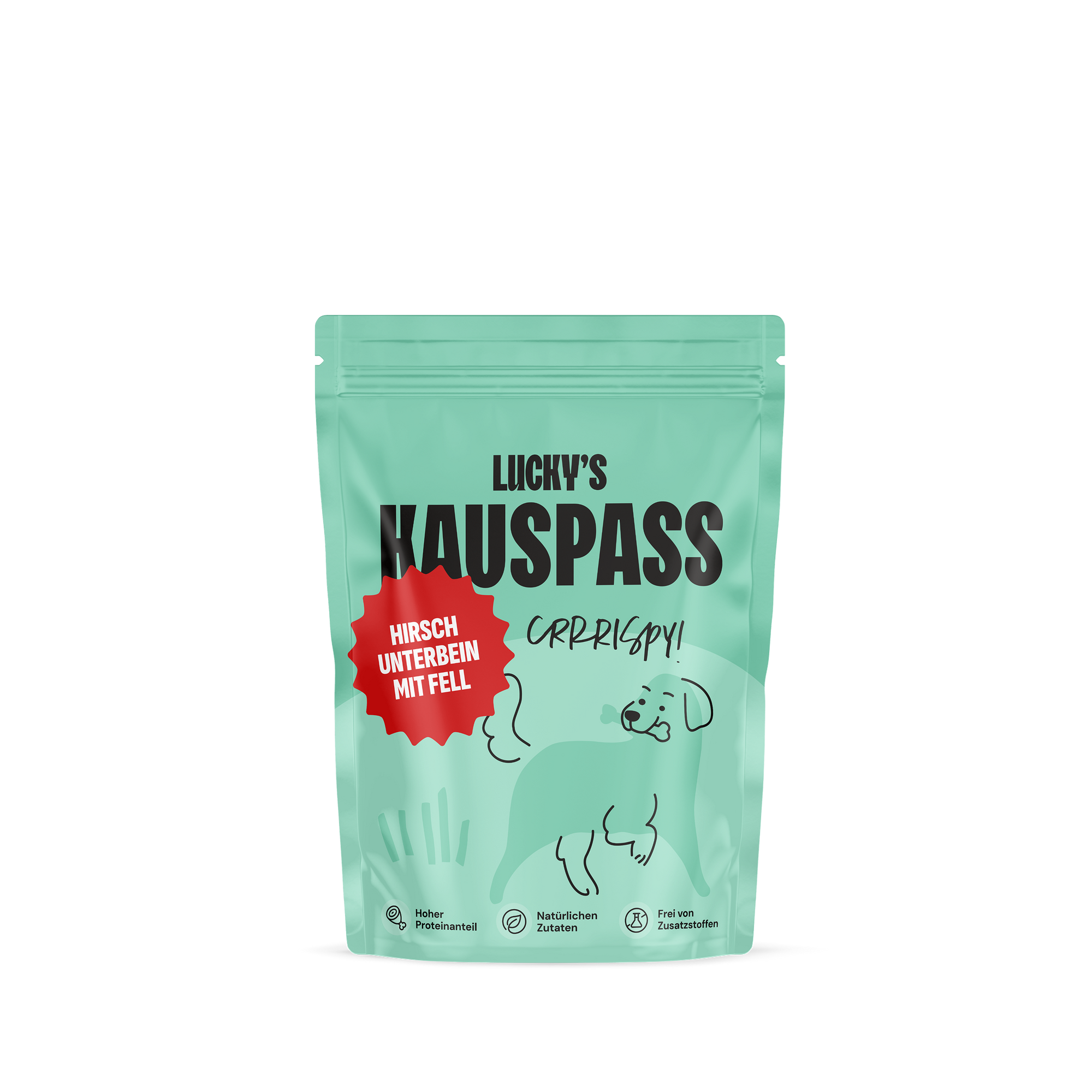 Hirsch Unterbein mit Fell