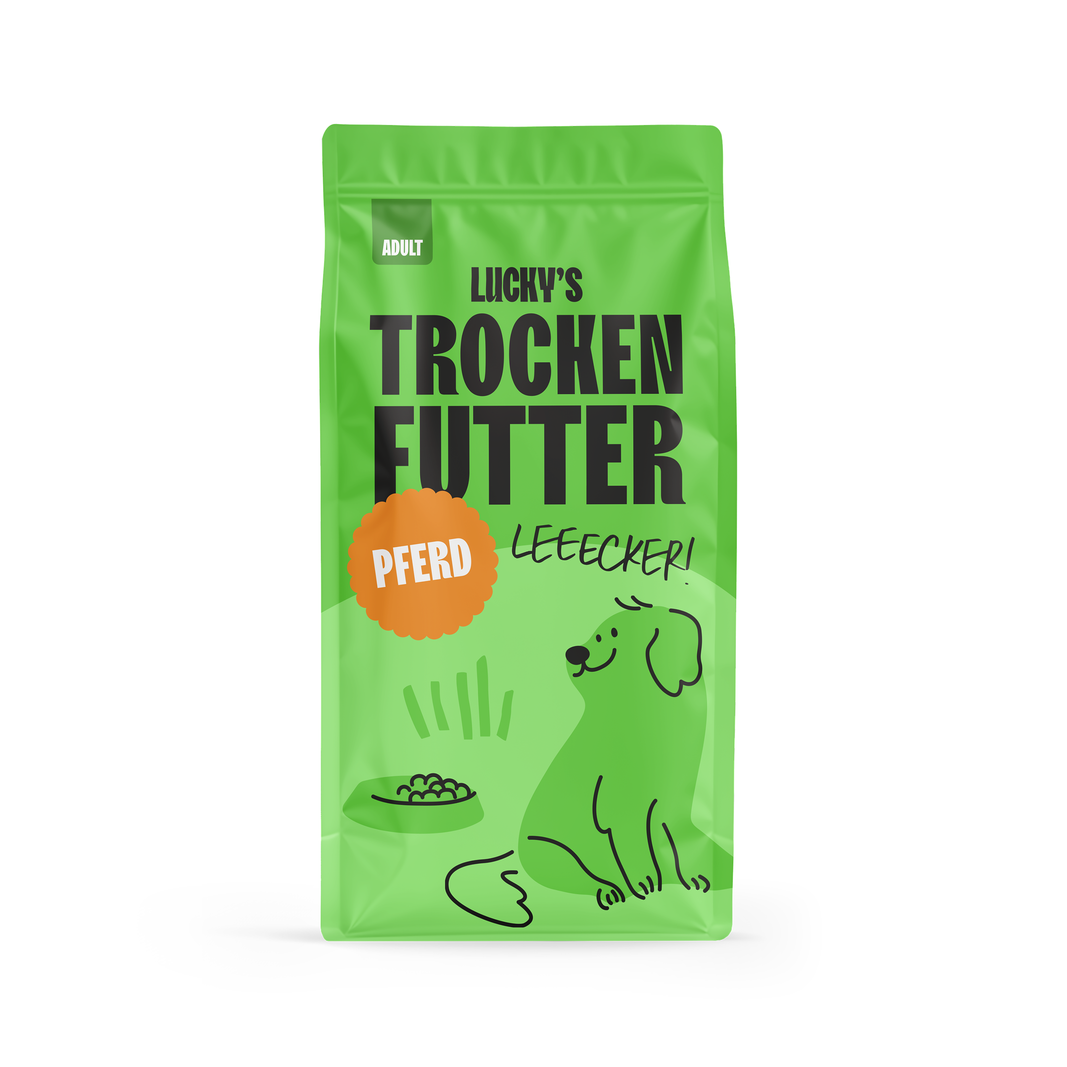 Pferd mit Süßkartoffel und Granatapfel