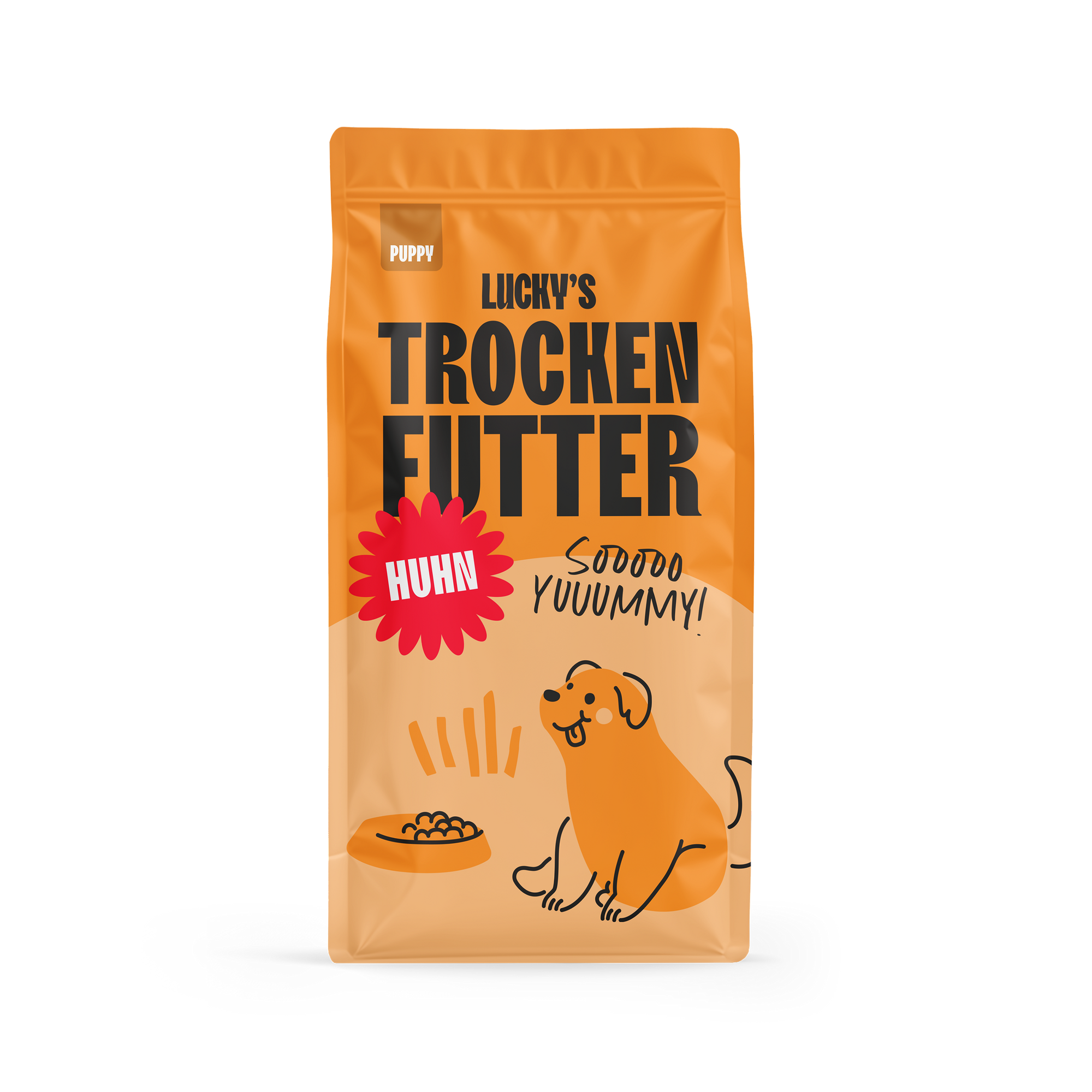 Huhn mit Truthan, Lachs Süßkartoffel und Karotte für Welpen