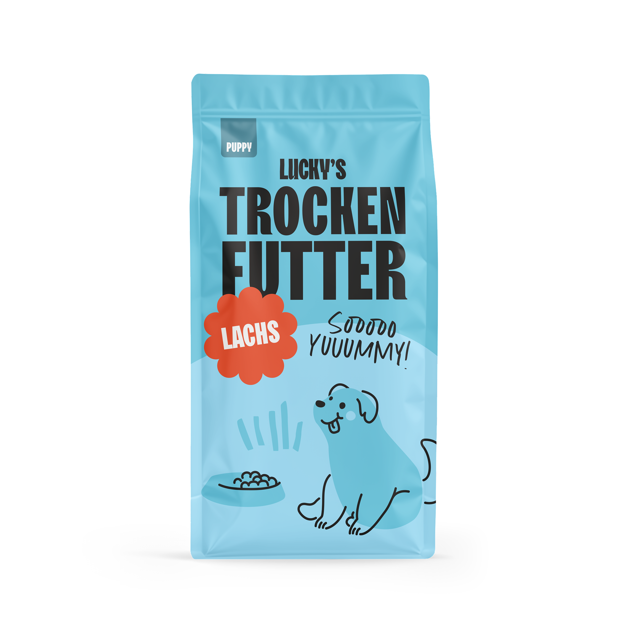 Lachs mit Schellfisch, Weißfisch,Süßkartoffel und Spargel für Welpen