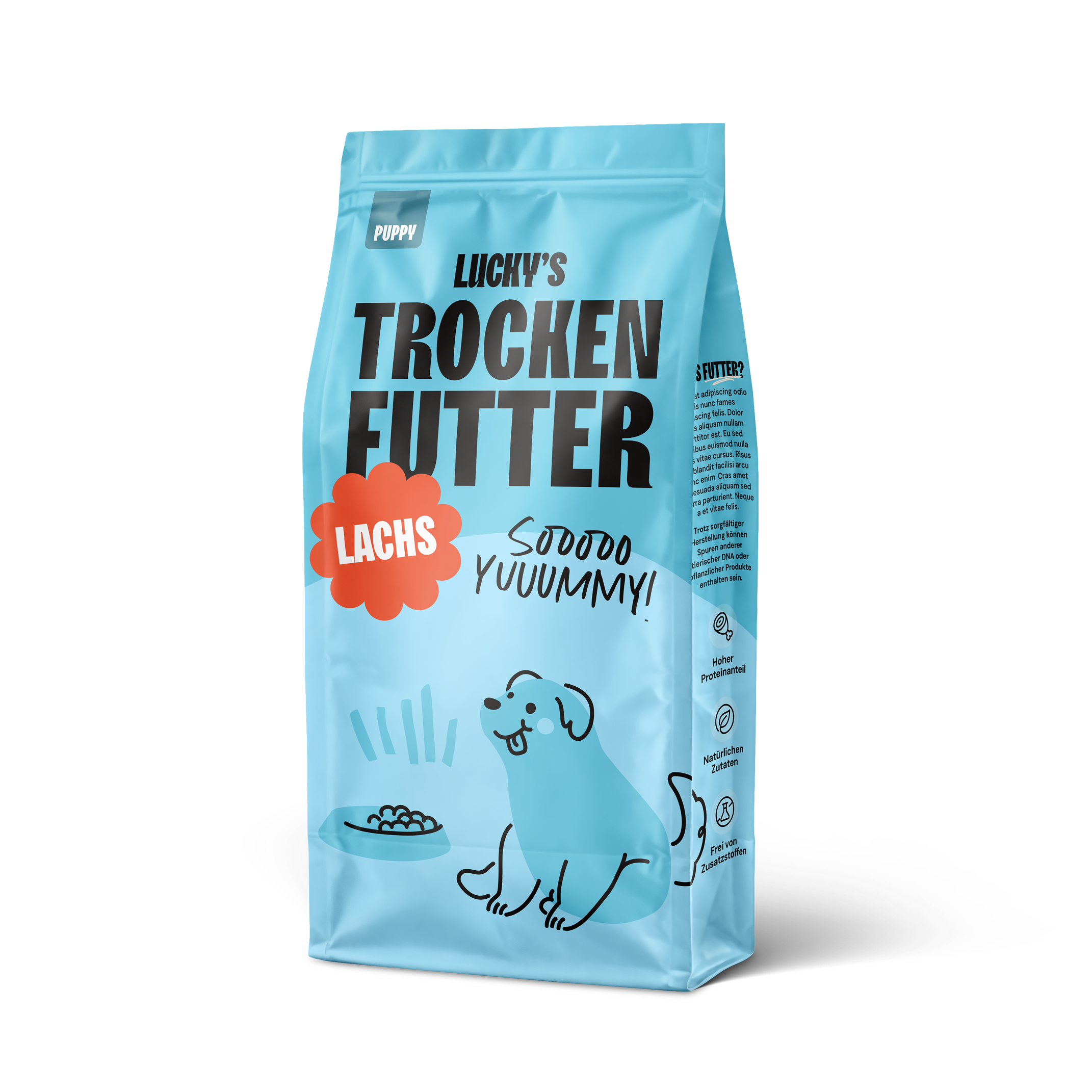 Lachs mit Schellfisch, Weißfisch,Süßkartoffel und Spargel für Welpen